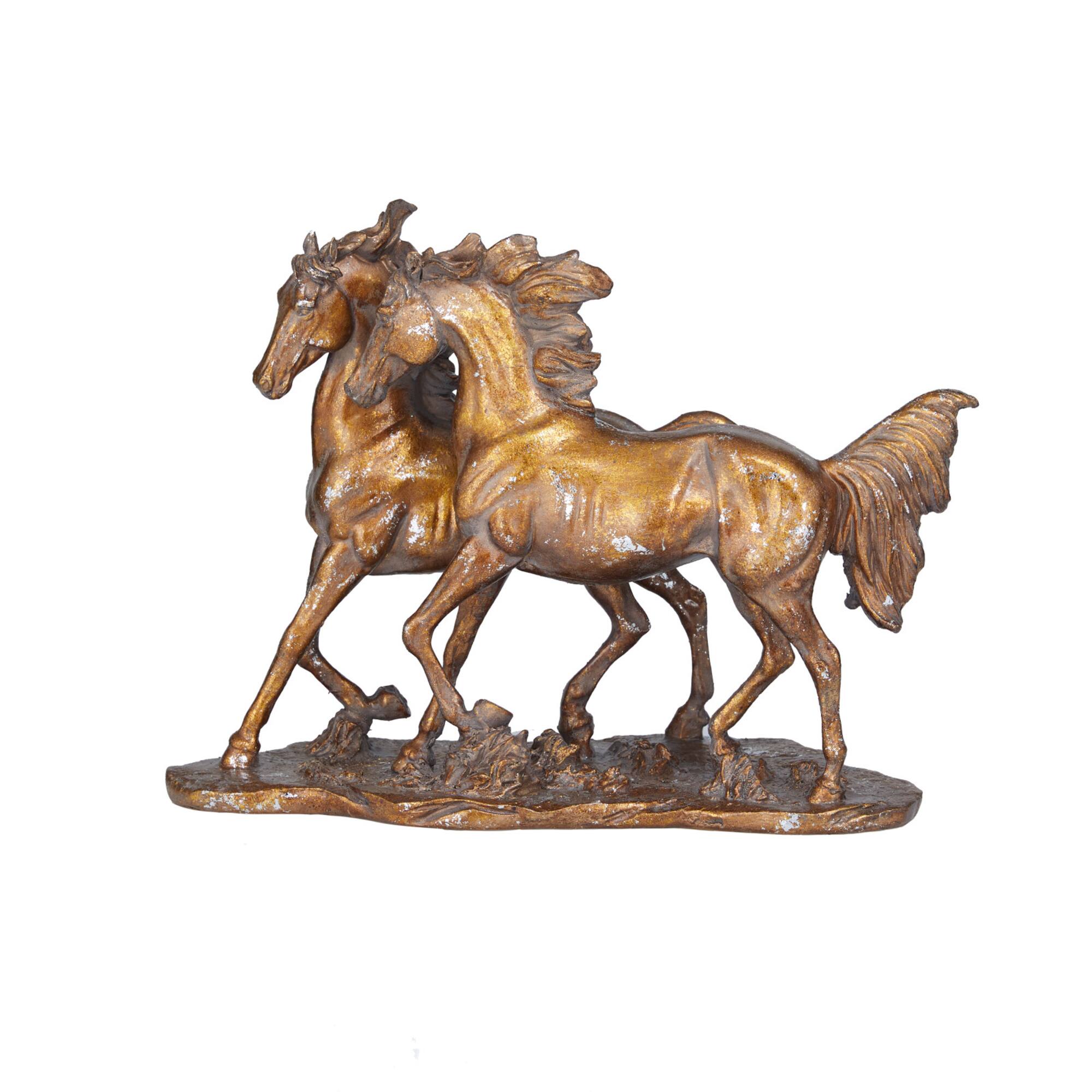 Bronze Metal Traditional Sculpture, 11" x 14" x 6"